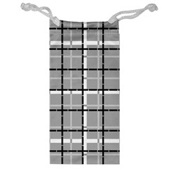 Pattern Carreaux Noir/gris Jewelry Bag