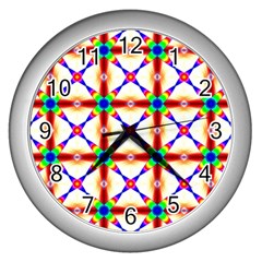 Rainbow Pattern Wall Clock (silver)