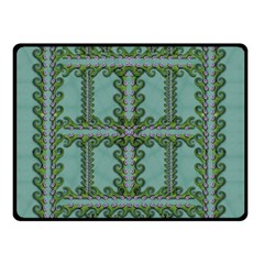 Rainforest Vines And Fantasy Flowers Double Sided Fleece Blanket (small)  by pepitasart