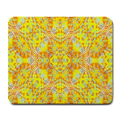 Vivid Warm Ornate Pattern Large Mousepads by dflcprintsclothing