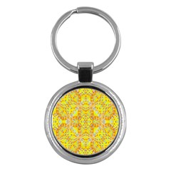 Vivid Warm Ornate Pattern Key Chain (round) by dflcprintsclothing