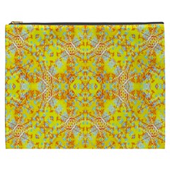 Vivid Warm Ornate Pattern Cosmetic Bag (xxxl) by dflcprintsclothing