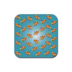 Pizza Love Rubber Coaster (square) 