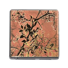 Floral Grungy Style Artwork Memory Card Reader (square 5 Slot) by dflcprintsclothing