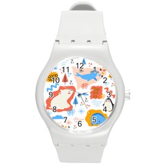 1 (1) Round Plastic Sport Watch (M)