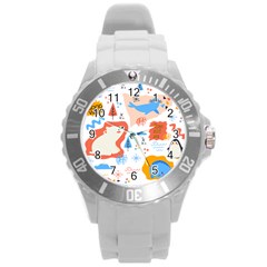 1 (1) Round Plastic Sport Watch (L)