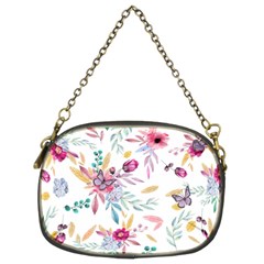 PINK FLORAL PRINT Chain Purse (Two Sides)