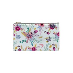 PINK FLORAL PRINT Cosmetic Bag (Small)