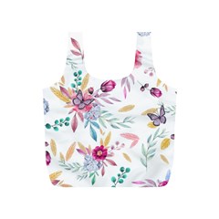 PINK FLORAL PRINT Full Print Recycle Bag (S)