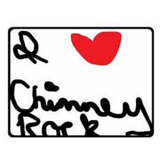 I Heart Chimney Rock Double Sided Fleece Blanket (small)  by Majesticmountain