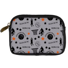 Slam Dunk Basketball Gray Digital Camera Leather Case by mccallacoulturesports