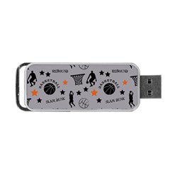 Slam Dunk Basketball Gray Portable Usb Flash (one Side) by mccallacoulturesports