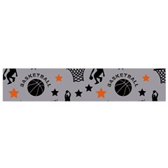 Slam Dunk Basketball Gray Small Flano Scarf by mccallacoulturesports