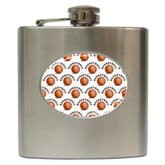 Orange Basketballs Hip Flask (6 Oz) by mccallacoulturesports