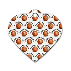 Orange Basketballs Dog Tag Heart (one Side) by mccallacoulturesports