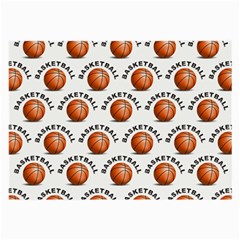 Orange Basketballs Large Glasses Cloth by mccallacoulturesports