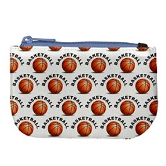 Orange Basketballs Large Coin Purse by mccallacoulturesports