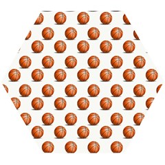 Orange Basketballs Wooden Puzzle Hexagon by mccallacoulturesports