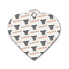 Slam Dunk Baskelball Baskets Dog Tag Heart (one Side) by mccallacoulturesports