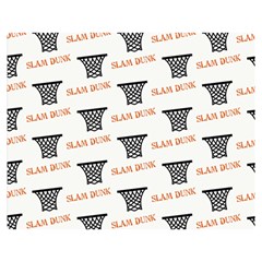 Slam Dunk Baskelball Baskets Double Sided Flano Blanket (medium) 