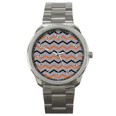 Basketball Thin Chevron Sport Metal Watch by mccallacoulturesports