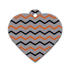 Basketball Thin Chevron Dog Tag Heart (one Side) by mccallacoulturesports