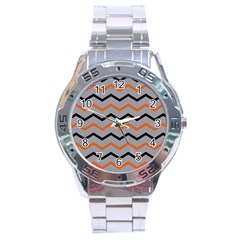 Basketball Thin Chevron Stainless Steel Analogue Watch by mccallacoulturesports
