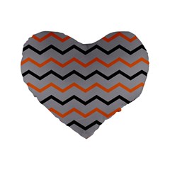 Basketball Thin Chevron Standard 16  Premium Flano Heart Shape Cushions by mccallacoulturesports