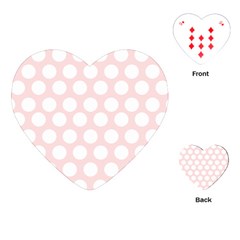 Pink And White Polka Dots Playing Cards Single Design (heart) by mccallacoulture