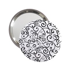 Black And White Swirls 2 25  Handbag Mirrors by mccallacoulture