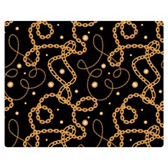 Golden Chain Print Double Sided Flano Blanket (medium)  by designsbymallika