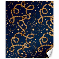 Golden Chain Pattern Canvas 8  X 10  by designsbymallika