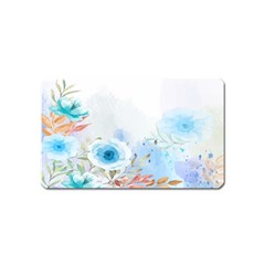 Blue Floral Print Magnet (name Card)