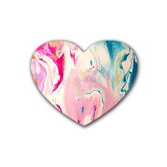 Marble Print Heart Coaster (4 Pack)  by designsbymallika