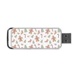 Ginger Christmas Pattern Portable Usb Flash (one Side) by designsbymallika
