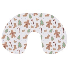 Ginger Christmas Pattern Travel Neck Pillow