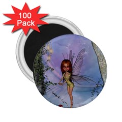Cute Ittle Fairy With Ladybug 2 25  Magnets (100 Pack)  by FantasyWorld7