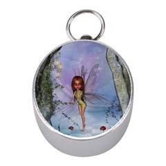 Cute Ittle Fairy With Ladybug Mini Silver Compasses by FantasyWorld7