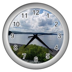 Lake Wallenpaupack Wall Clock (silver) by canvasngiftshop