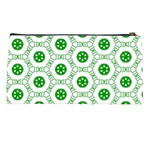 White Green Shapes Pencil Cases Back