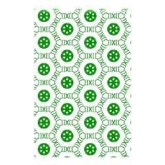 White Green Shapes Shower Curtain 48  X 72  (small) 