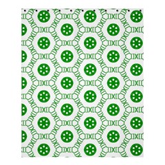 White Green Shapes Shower Curtain 60  X 72  (medium) 