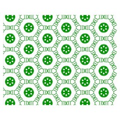 White Green Shapes Double Sided Flano Blanket (medium)  by Mariart