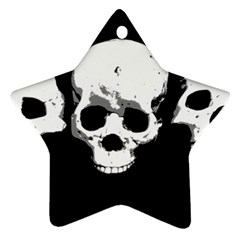 Halloween Horror Skeleton Skull Ornament (star) by HermanTelo