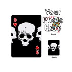 Halloween Horror Skeleton Skull Playing Cards 54 Designs (Mini) Front - Heart9