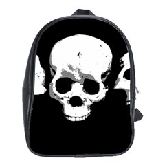 Halloween Horror Skeleton Skull School Bag (xl) by HermanTelo