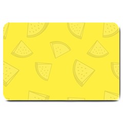 Yellow Pineapple Background Large Doormat  by HermanTelo