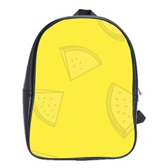 Yellow Pineapple Background School Bag (xl) by HermanTelo