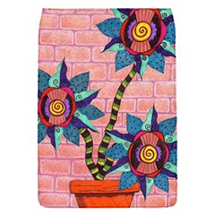 Brick Wall Flower Pot In Color Removable Flap Cover (s) by okhismakingart