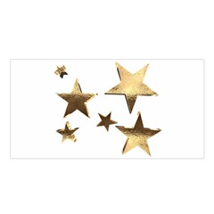 Stars Faux Gold Elegant Starry Festive Christmas Pattern Satin Shawl by yoursparklingshop